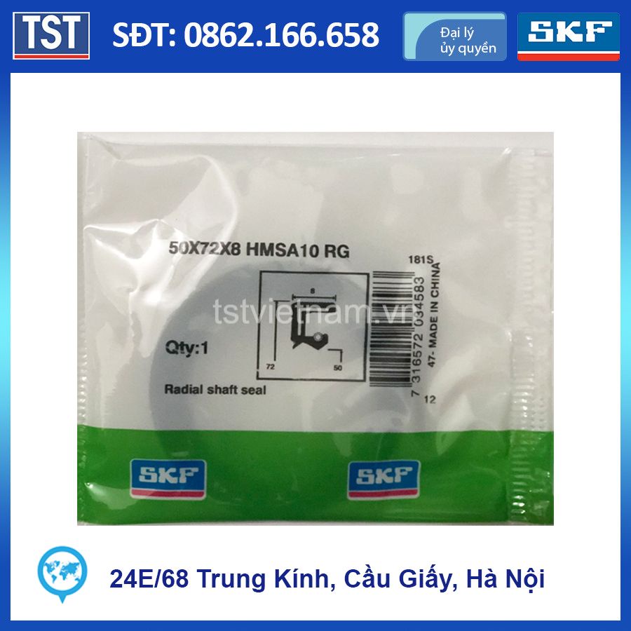 Produktbild von SKF Radial-Wellendichtring 25x62x8 HMSA10 V – Mit Schutzlippe, FKM, Für Getriebe & Co.