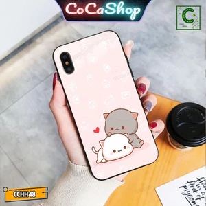 Ốp lưng iphone mặt kính cực đẹp, chống trày xước - Tình yêu màu hồng - 6/6plus/6s/6splus/7/7plus/8/8plus/x/.....