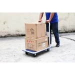 Xe đẩy hàng gấp gọn 4 bánh 150kg nhập khẩu ADVINDEQ TL-150, xe kéo hàng sàn thép bánh cao su chống ồn, bảo hành 1 năm — ảnh 4