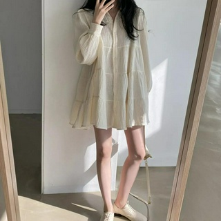 Đầm Tay Dài Dáng Rộng Thời Trang Cho Nữ