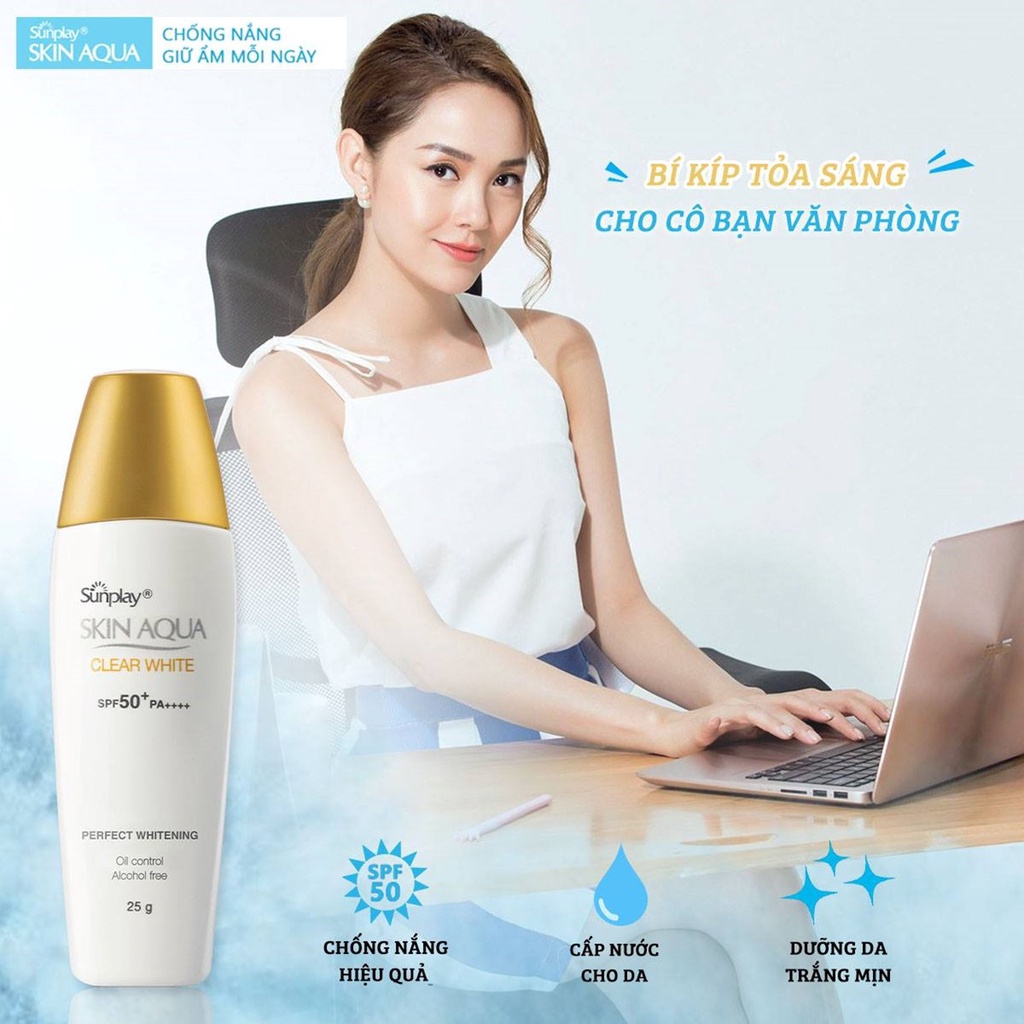 Ảnh Sữa Chống Nắng Dưỡng Da Trắng Mịn Sunplay Skin Aqua Clear White SPF50+ PA++++ (25g/55g) 2