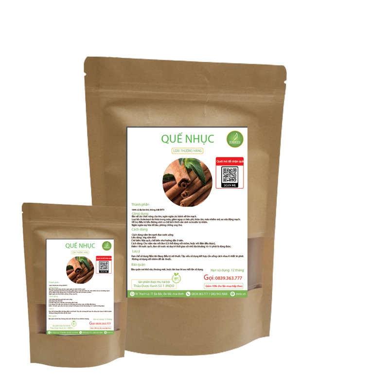 Quế nhục khô thượng hạng JINDO 1kg tác dụng hỗ trợ hạ sốt, giảm tắc nghẽn mạch
