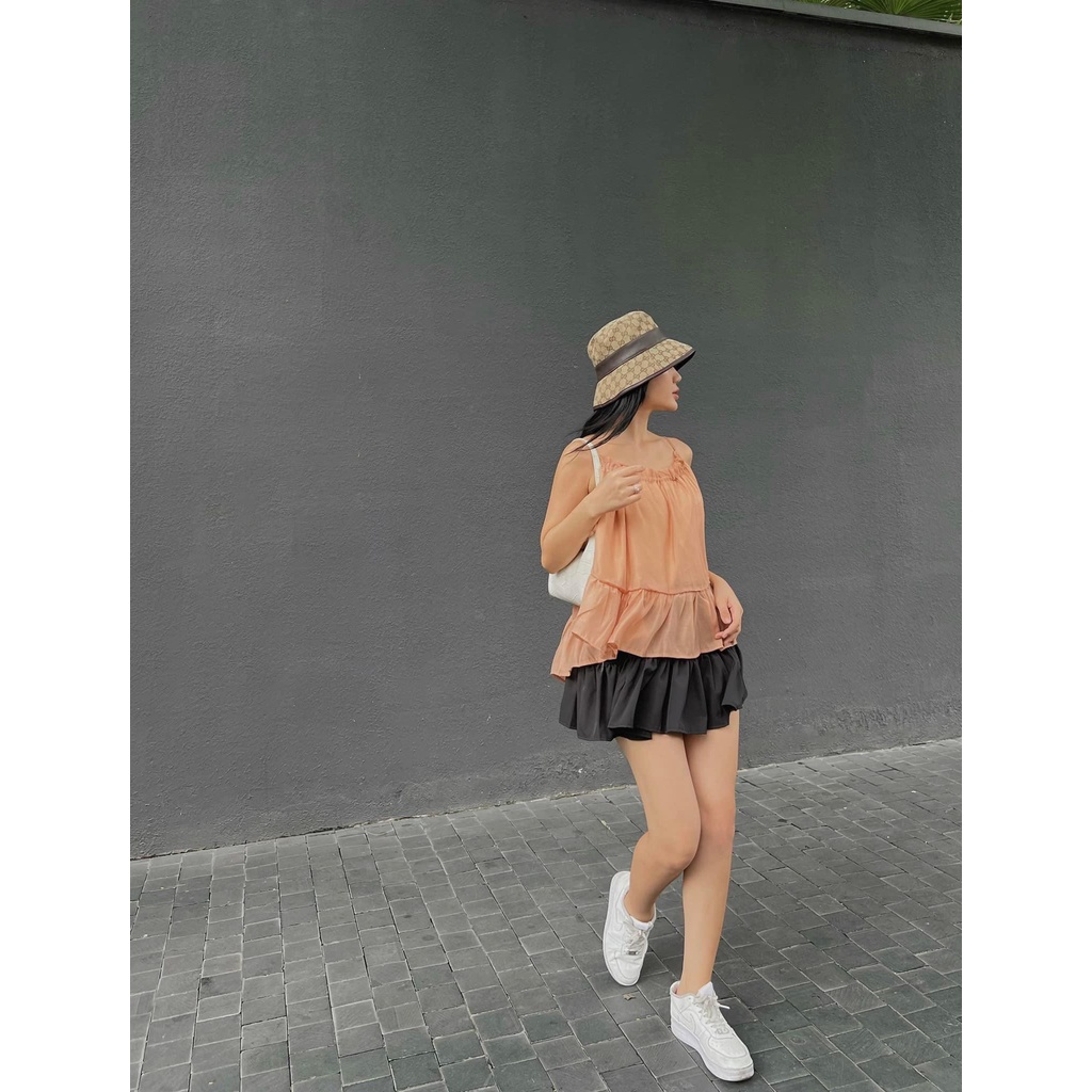 ÁO HAI DÂY CHẤT LIỆU XÔ XỐP BỒNG BỀNH XINH XẮN - JOYCE TOP