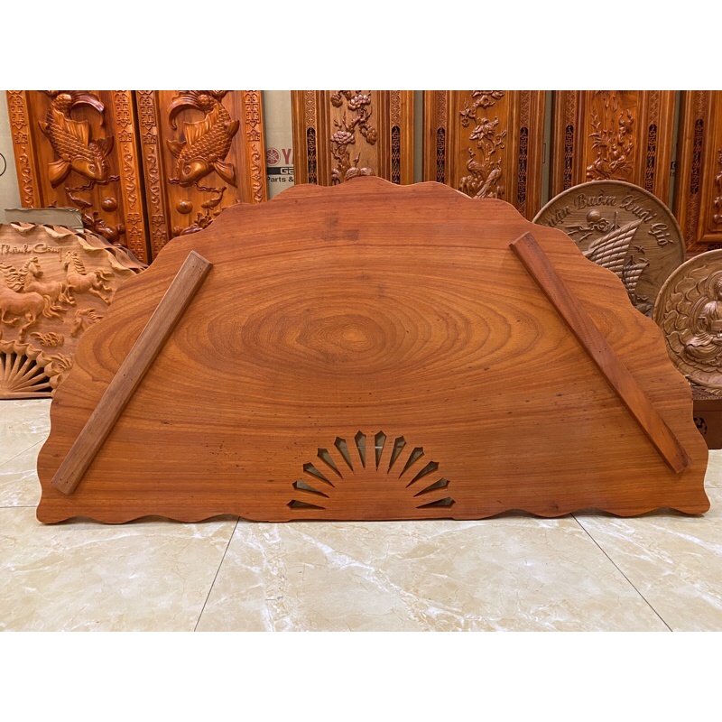 Tranh quạt treo tường Hàng mộc nguyên khối kích thước 50*100cm