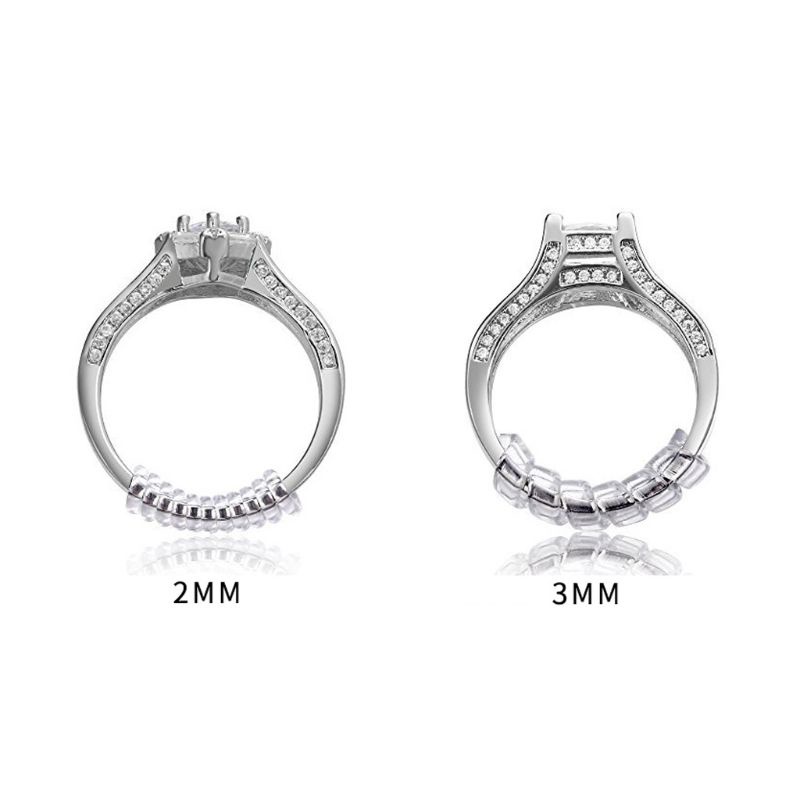 12 Pack 4 Sizes Spirals Tightener Ring Size Adjuster For Loose Ring Jewelry Guard