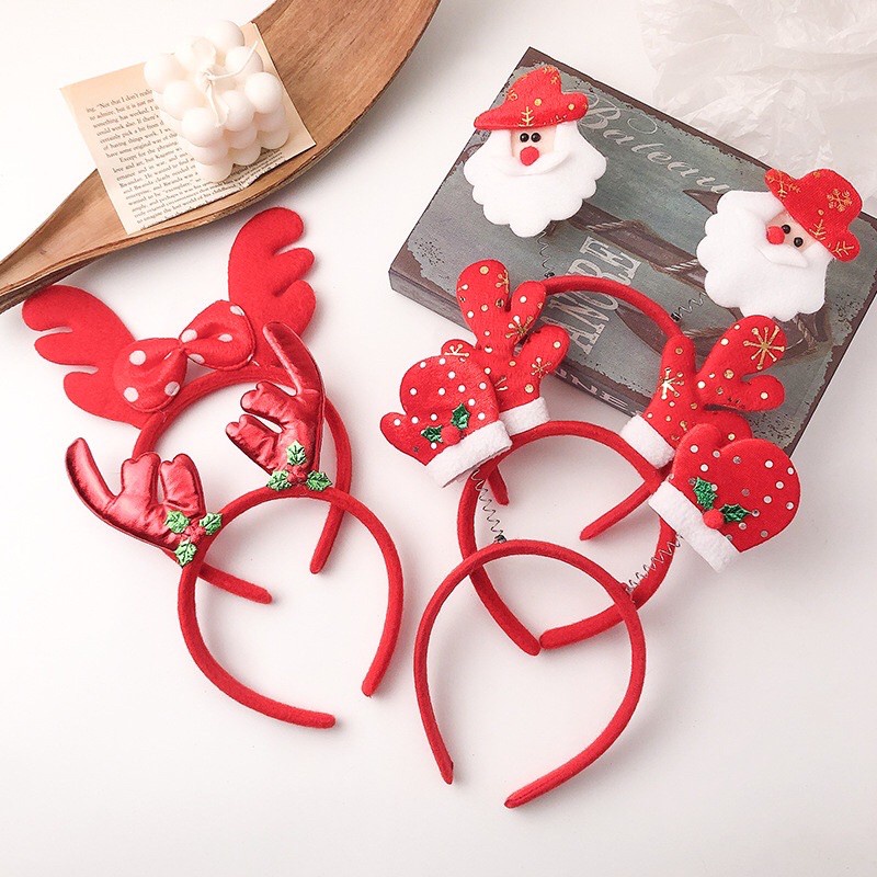 Cài Tóc Noel, Phụ Kiện Cài Tóc, Bờm Cài Tóc Noel Dễ Thương Cho Bé PUKAPI