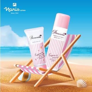 Combo Gel & Xịt chống nắng Quang Phổ Rộng dưỡng sáng da Naris Parasola UV SPF50+/PA++++ 90gr