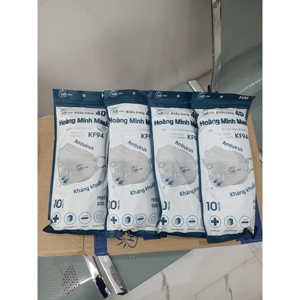 Khẩu trang 4D - KF94 Hoàng Minh Mask - Khẩu trang cá 4D KF94
