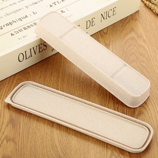 Hộp Đựng Bằng Nhựa Lúa Mạch - Đựng Muỗng Đũa Ống Hút Trang Sức Phụ Kiện Màu Ngẫu Nhiên Sz 20x5x2cm