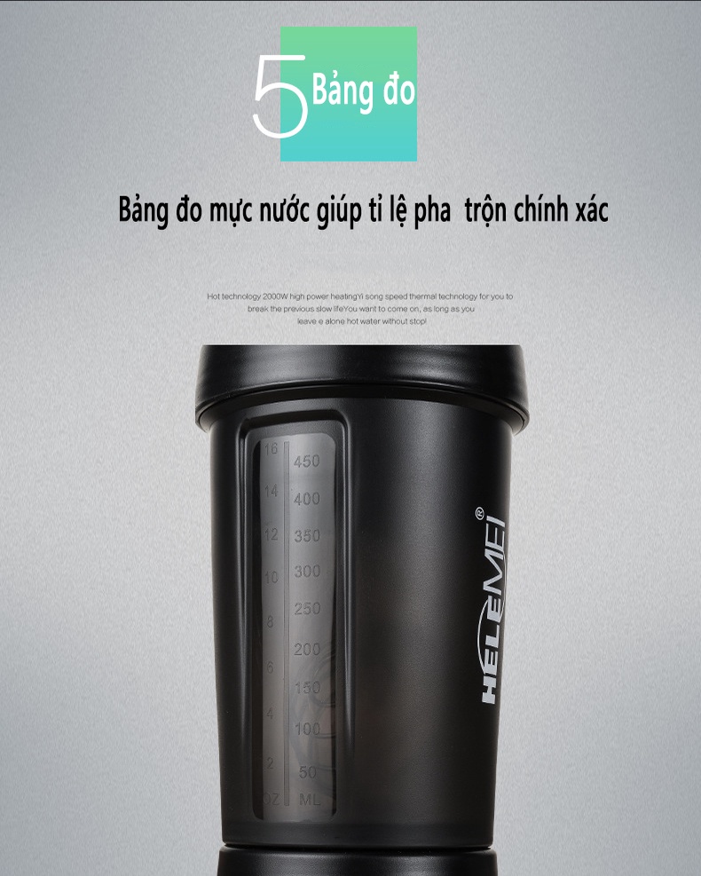Mô tả Bình Nước Thể Thao Bảo Hành 12 Tháng Chai Nước Tập Gym Thân Tháo Rời Chất Liệu Nhựa An Toàn Cleacco BORO SPORT - 8