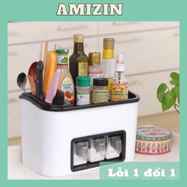 Kệ đựng gia vị đa năng AMIZIN Kệ đựng gia vị nhà bếp Việt Nhật chính hãng 5758