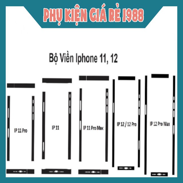 [ Đã có iP 15 ] Dán Viền PPF 4 lớp Chống Xước Viền Máy dành cho ip X đến 15 pro max