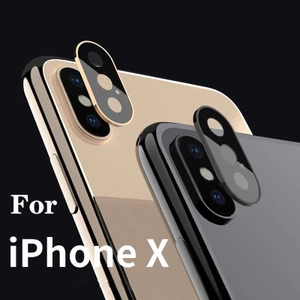 Full Camera Bảo Vệ Cho iphone X XS Max XR Vòng Kim Loại + Kính Cường Lực Phía Sau Ống Kính Máy Ảnh Miếng Dán