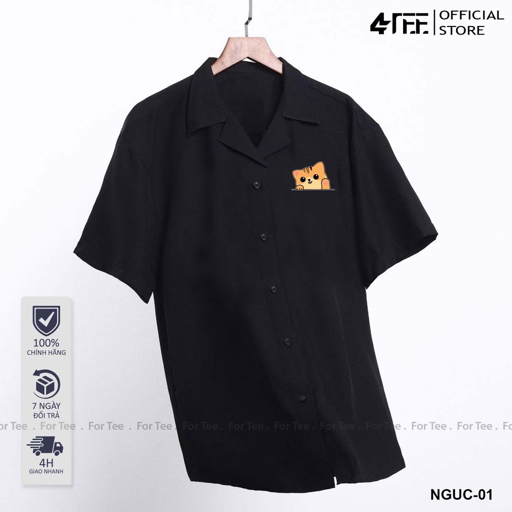 Áo sơ mi Basic Unisex form rộng , cổ vest - NGUC 01