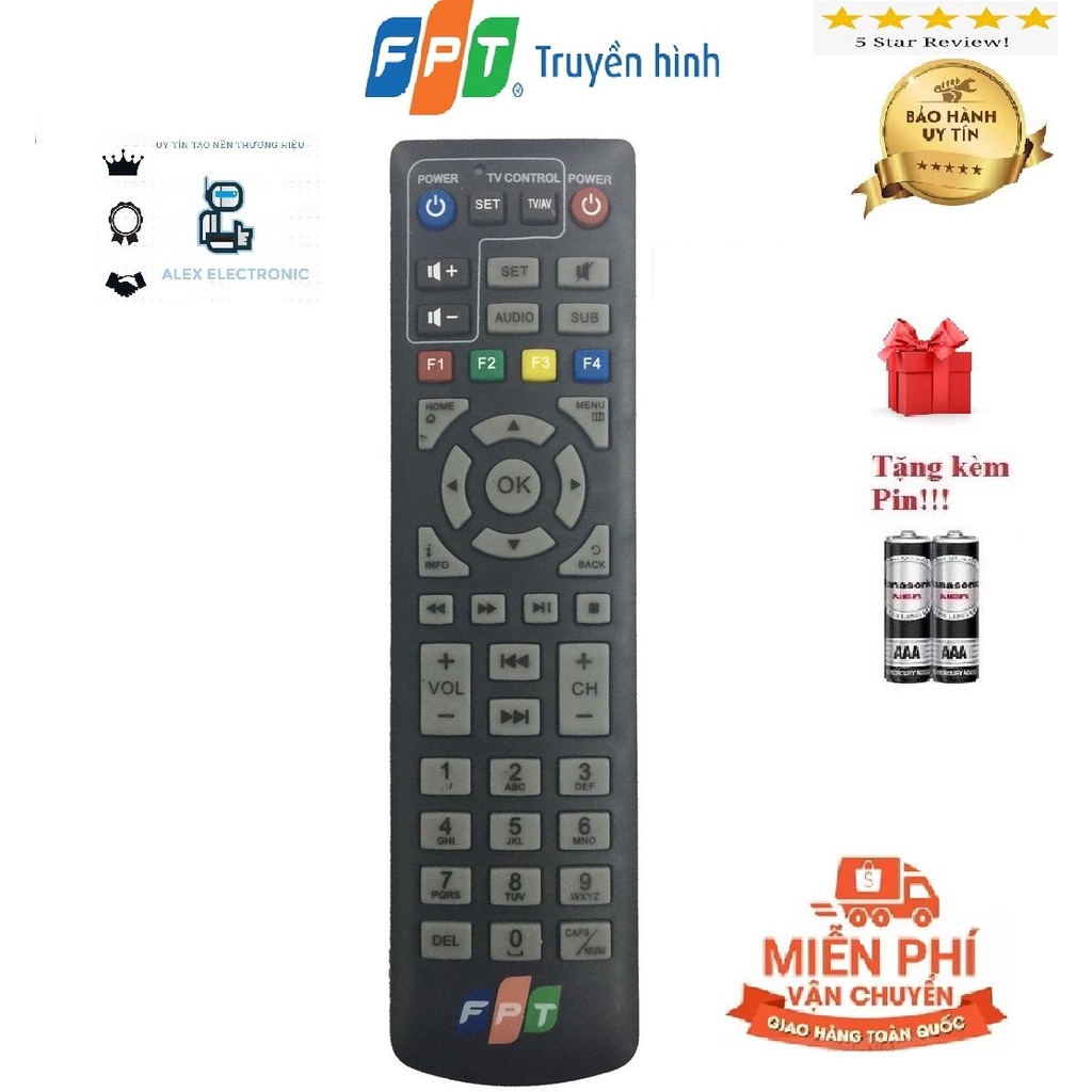 REMOTE ĐIỀU KHIỂN TRUYỀN HÌNH FPT ĐẦU BOX FPTBH 6 tháng-tặng kèm pin ...