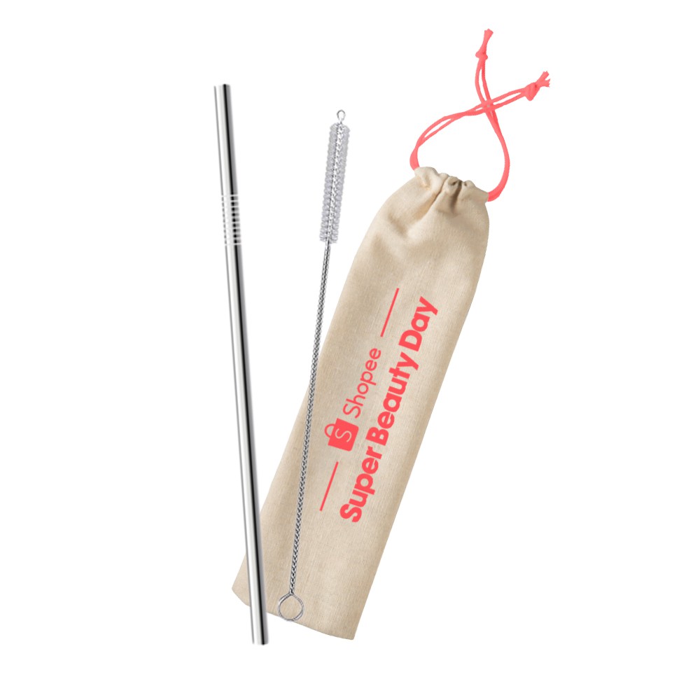Túi ống hút inox bảo vệ môi trường Shopee Super Beauty Day