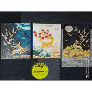 Tranh tô màu số hóa Madoca có khung 40x50cm mã 947, 948