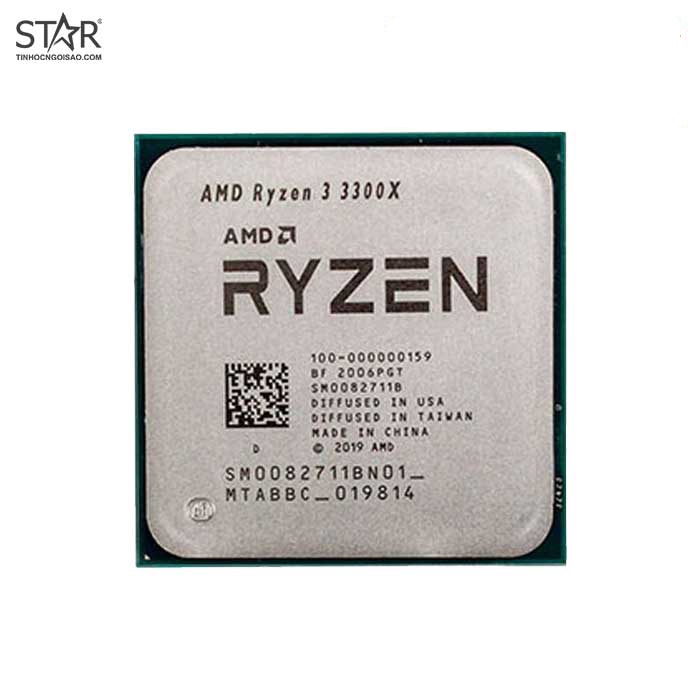 CPU AMD RYZEN 3 3300X (3.8GHz Up to 4.3GHz, AM4, 4 Cores 8 Threads ...