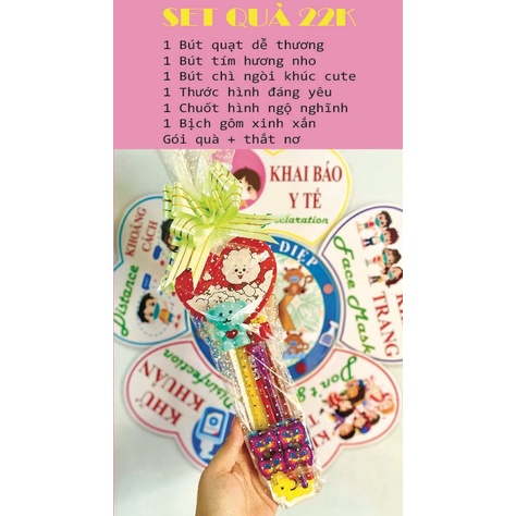 SET QUÀ 22K khen thưởng học sinh - mẫu ngẫu nhiên (Đồ Dùng Dạy Học Miki)