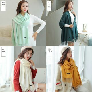 Khăn Choàng Cổ Cashmere Chất Len Mỏng Dệt Mịn [Hàng mới về]