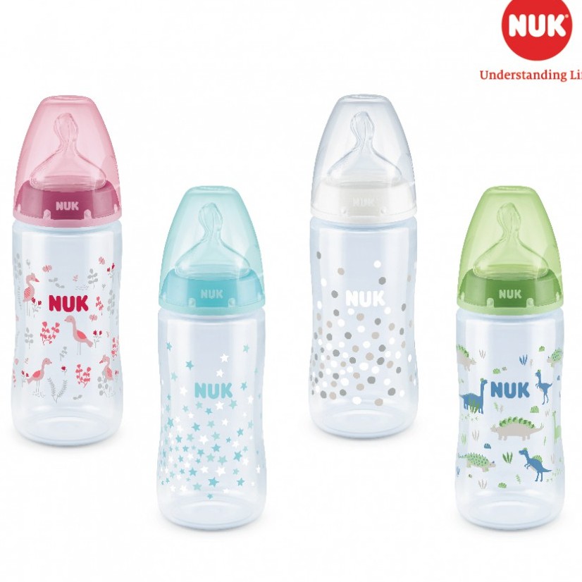 [Mã BMLTB35 giảm đến 35K đơn 99K] Bình sữa NUK Premium Choice nhựa PP núm ti Silicone (150ml, 300ml)