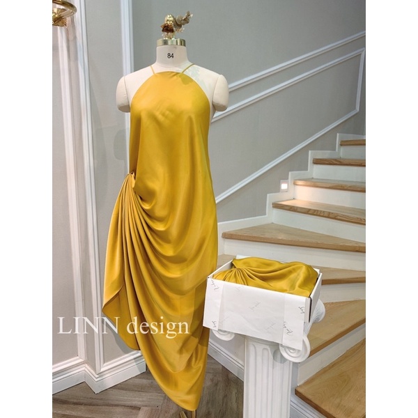 Váy yếm lụa hở lưng Luala Dress by LINN design