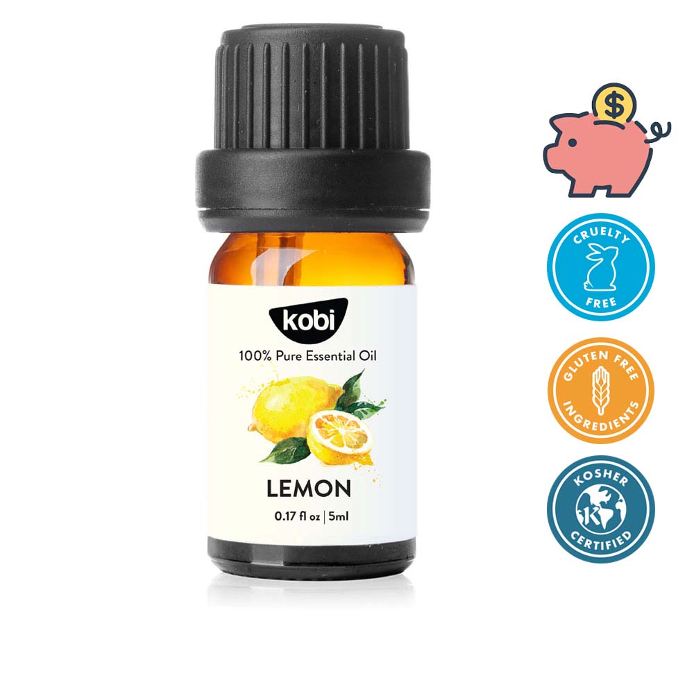 Tinh dầu Chanh Tươi Kobi Lemon essential oil giúp thơm phòng, se da, tinh thần sảng khoái - 5ml