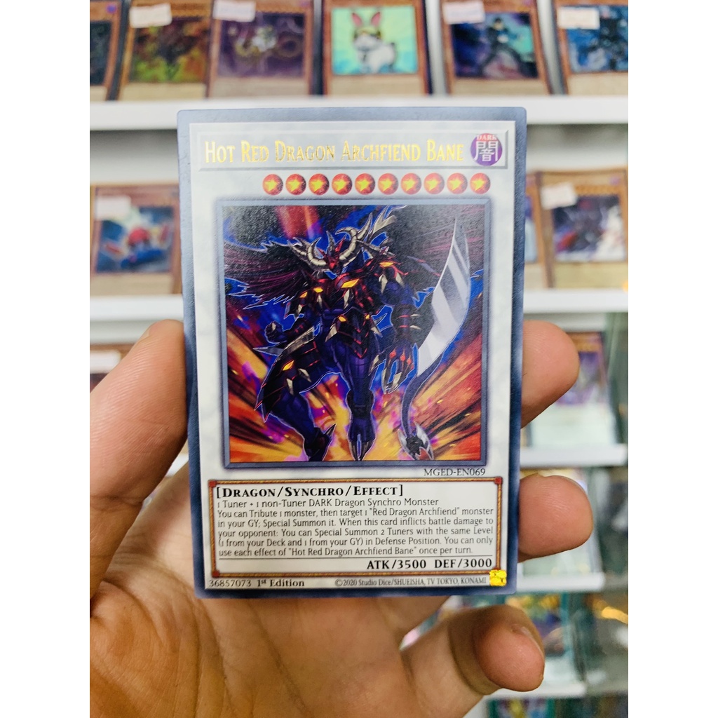 Thẻ Bài Lẻ Yugioh Mã Mged En069 Hot Red Dragon Archfiend Bane Gold Letter Rare 1st 7433