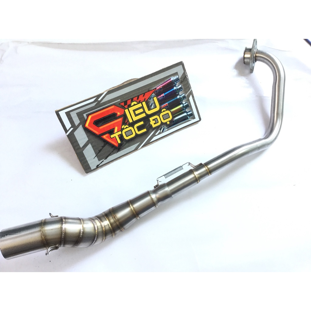 Cổ pô cong 2 khúc inox 304 gắn lon pô độ cho nhiều loại xe | Shopee ...