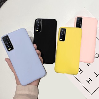 Silicone Ốp Điện Thoại Silicon Màu Kẹo Cho Vivo Y20 Y20I Y20S Y20G Y30G Y12S 2021 Vivo V2029 V2027 V2026