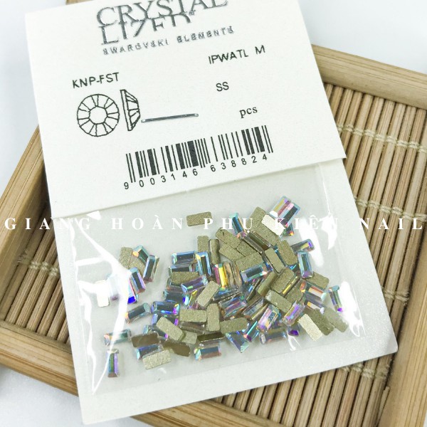 Set 100 Viên Đá Khối Nail Chân Bằng Hình Chữ Nhật Trang trí Móng Tay ANGELICA P152