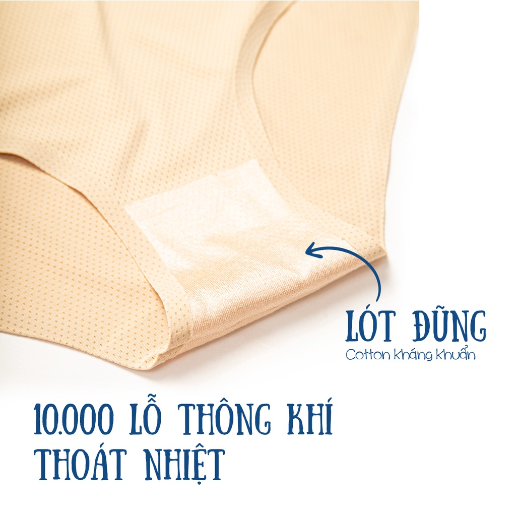 Ảnh Quần Lót Không Đường May Màu Trơn Thông Khí Thoáng Mát By Bechipi QL9999 3