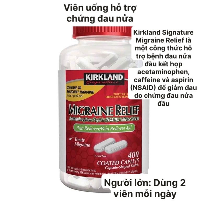 Kirkland Signature Migraine Relief 400v Shopee Việt Nam