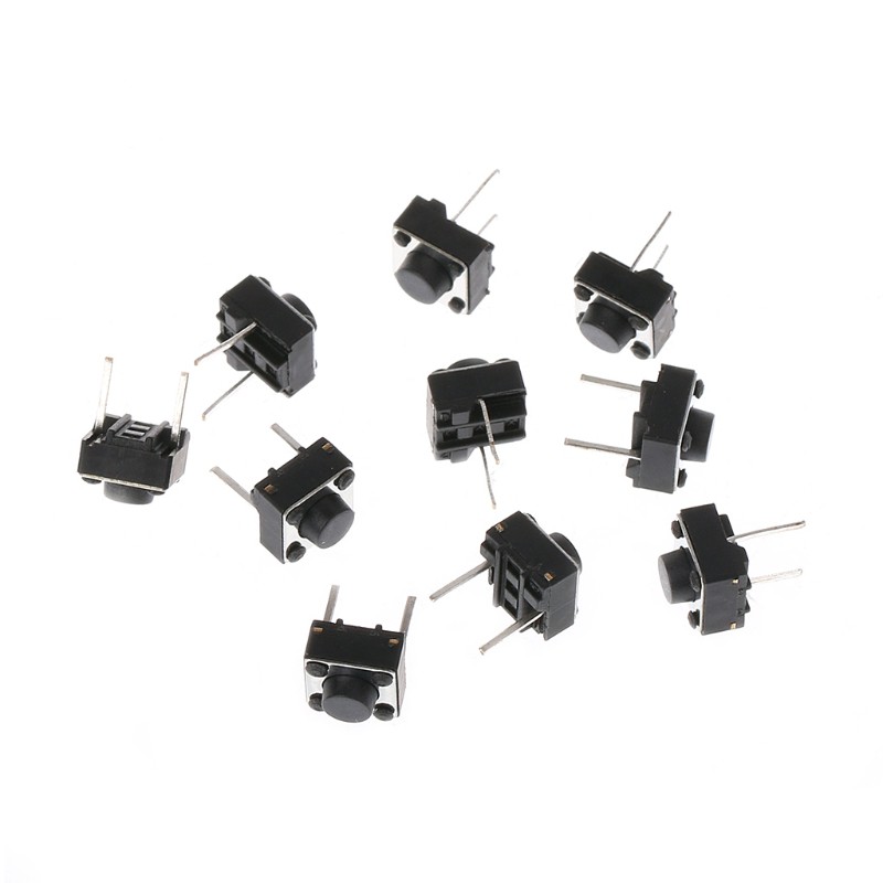 Bộ 100 Công Tắc Nhấn Tạm Thời 6x6x5mm 2 Pin