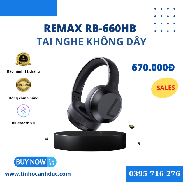 Tai Nghe Chụp Remax RB-660HB Không Dây Bluetooth Chính Hãng ...
