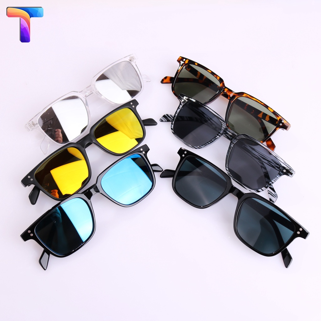 Mắt kính râm vuông nam nữ 3246 | Shopee Việt Nam