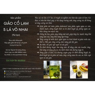 Trà Giảo cổ lam 5 lá Võ Nhai - hỗ trợ an thần, hạ áp, giảm béo phì