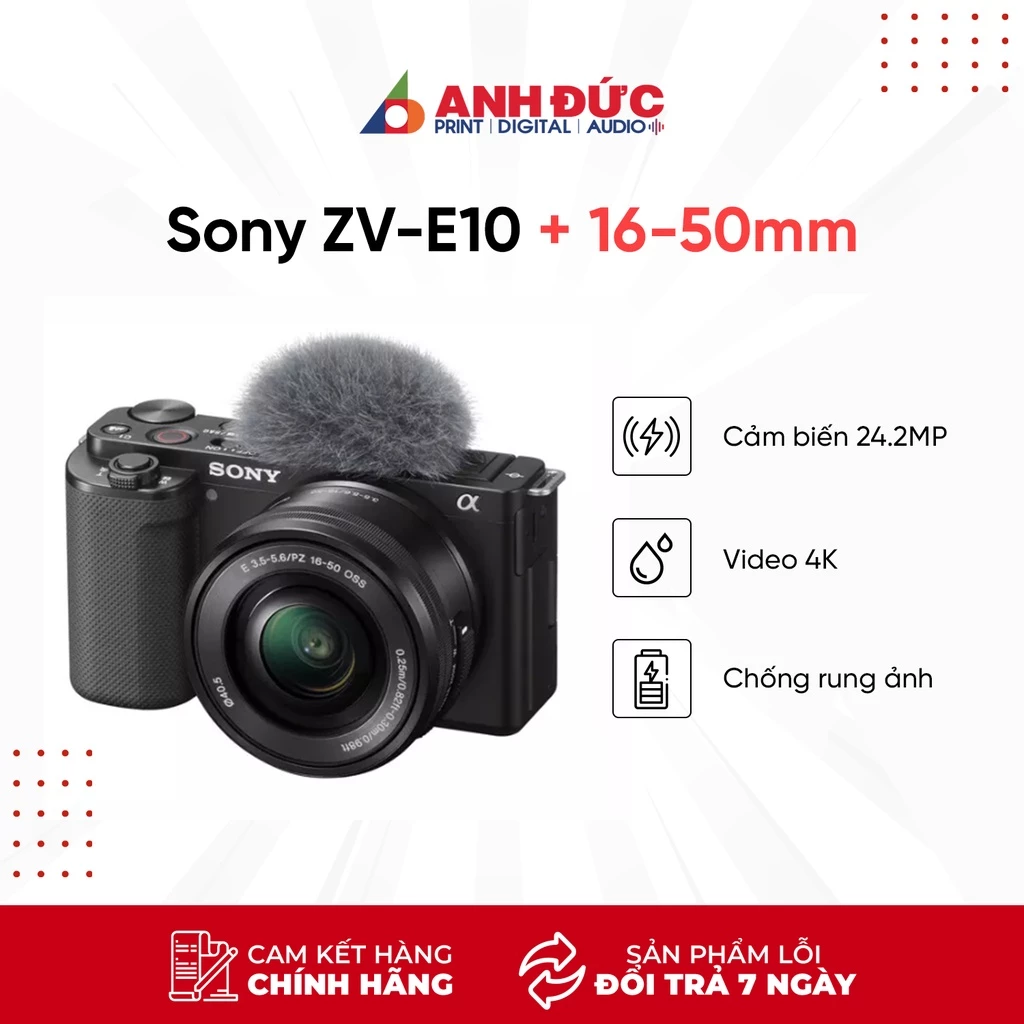 Máy Ảnh Sony ZV-E10 ZVE10 (Tặng thẻ nhớ 64gb) Cho Vlogger (Body/ Kit) - Hàng Chính Hãng Bảo Hành 24