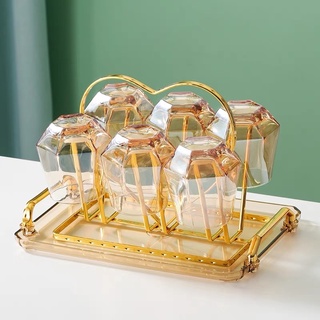 Giá Úp Ly, Giá Úp Cốc Đáy Vuông Tay Cầm Hình Trái Tim Cam Homeware