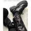 ANGEL LEATHER SNEAKERS - GIÀY THỂ THAO MÓC DÂY MÀU ĐEN đế 5cm Kawaii Viet Nam (Ảnh thật tự chụp)
