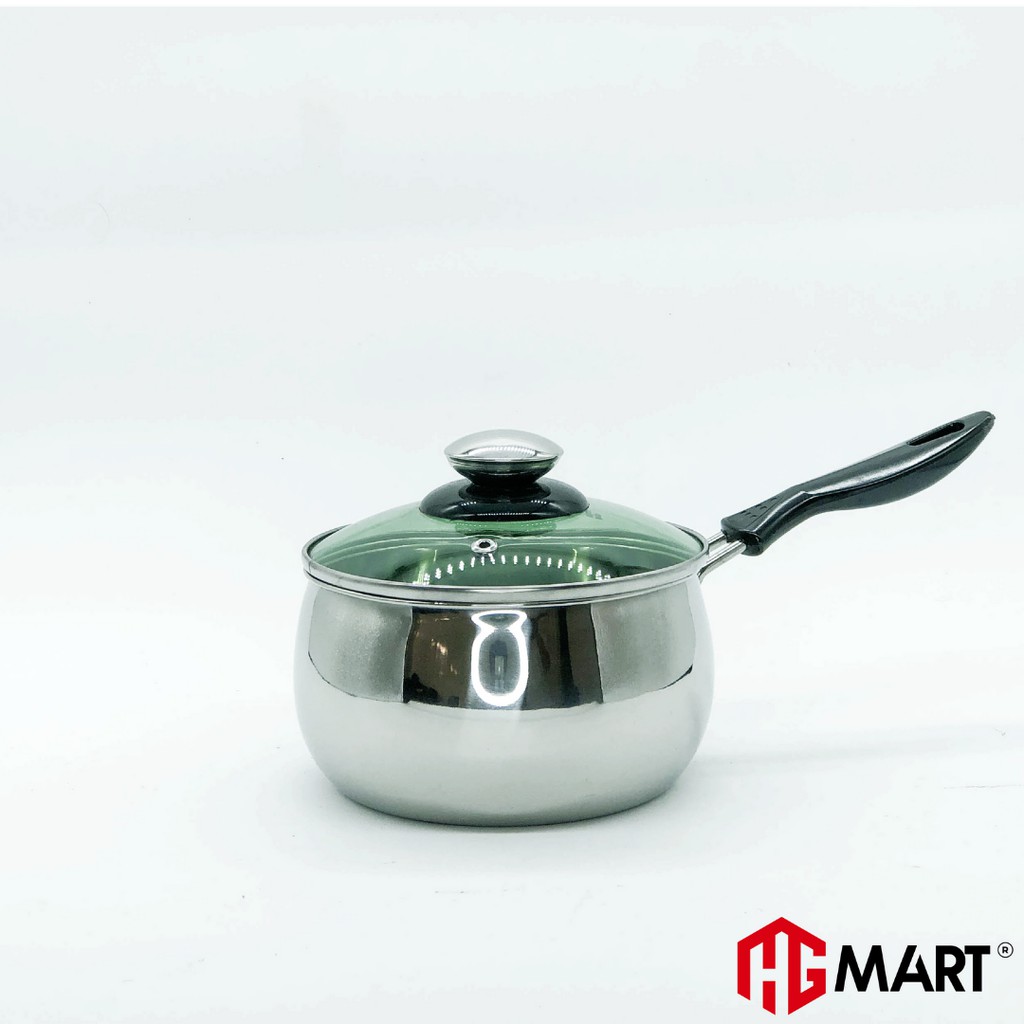 Ảnh Nồi nấu cháo bột cho bé inox 304 1 đáy bếp từ nắp kính thương hiệu Hoàng Gia [Bảo Hành 12 Tháng] 1