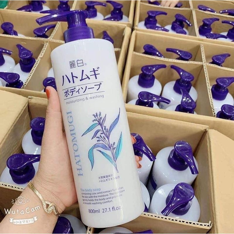 Ảnh Sữa tắm Hatomugi trắng da giữ ẩm Nhật Bản 800ML Nhật Bản 2