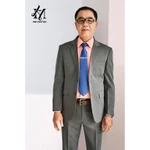 Bộ vest nam 2 nút trung niên màu xám đậm tặng kèm cà vạt ghim cài full size có hộp đựng làm quà tặng — ảnh 6
