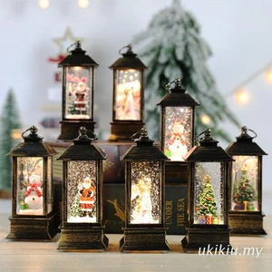 Đèn LED hình quả cầu tuyết/ông già noel/ người tuyết lấp lánh độc đáo trang trí nhà cửa dịp giáng sinh