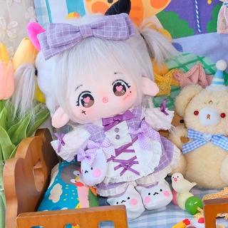 [8 mẫu][ORD] Doll không thuộc tính tóc tơ 20cm có tai và đuôi - Búp bê tóc tơ kèm outfit 20cm