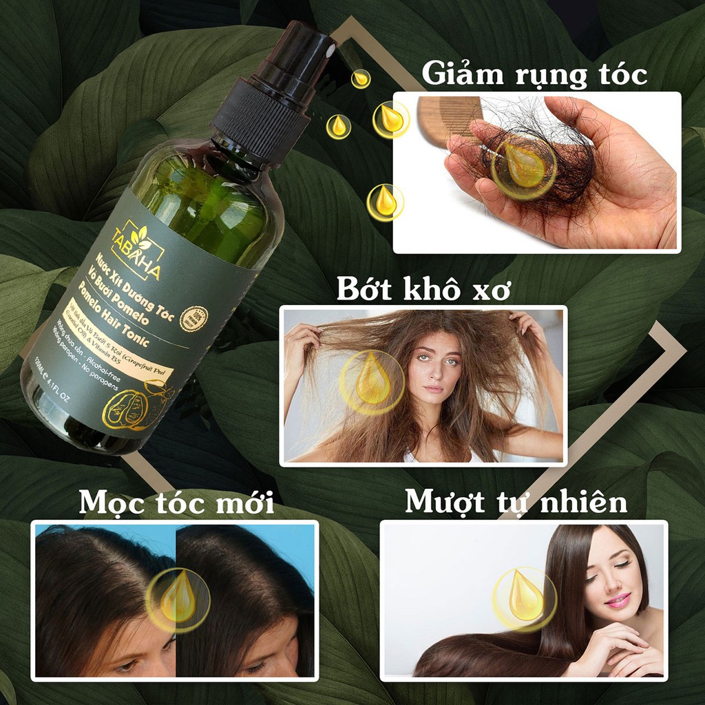 Ảnh Combo Dầu Gội Thanh Môc Hương 350gr + Xịt Dưỡng Tóc Tinh Dầu Bưởi Pomelo Tabaha120ml 2
