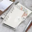 DELMER Loose Leaf Ring Folder Đồ dùng văn phòng Trường học Chất kết dính chương trình nghị sự trong suốt