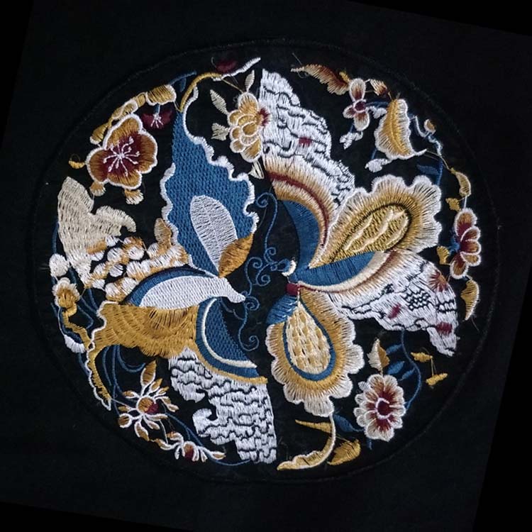 [Huaxiu] Miếng Dán Bướm Thêu Đáy Organza Decal Rồng Thêu Vải Miếng Dán ...