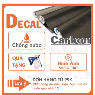 Decal carbon dán xe , decan cacbon vân bóng nhám sẵn keo khổ 0.6m 1.2m