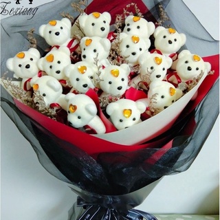 Bộ 10 Gấu Bông Nhỏ Xinh Trang Trí Tiệc Cưới / Sinh Nhật / Valentine